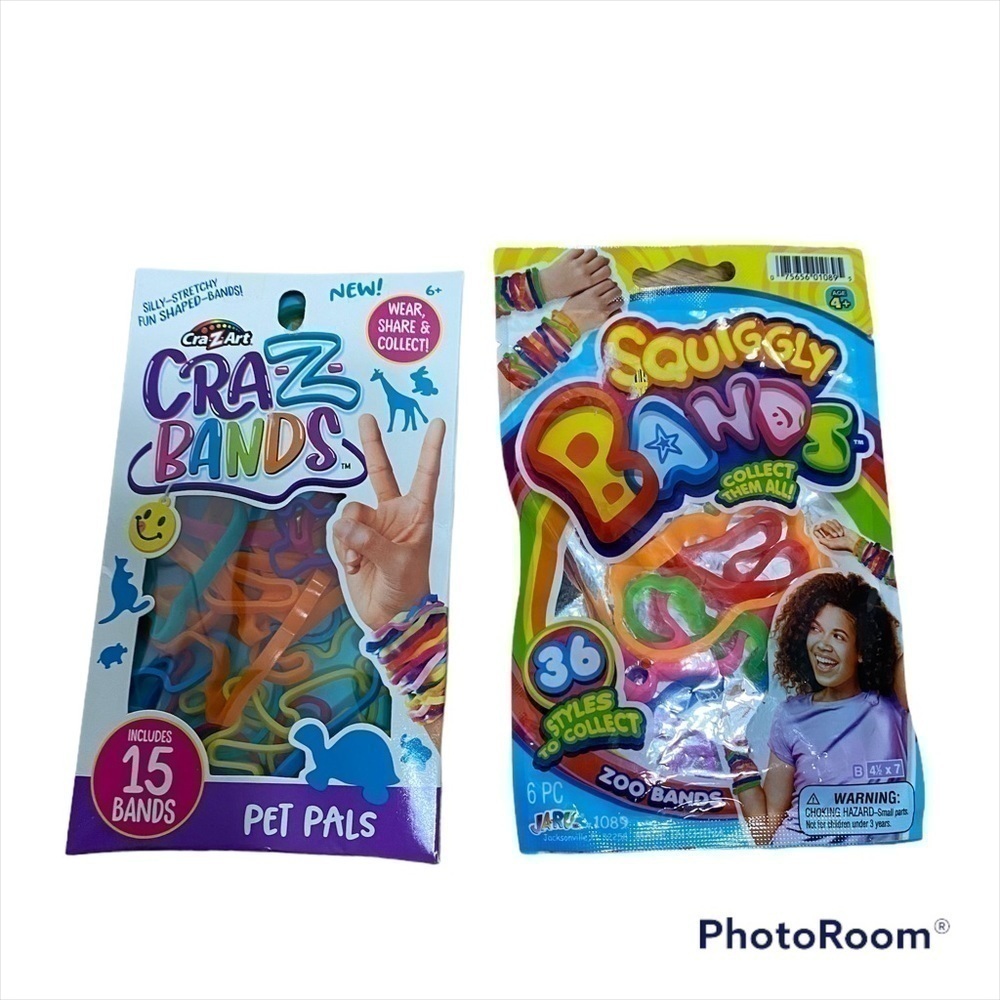 Crazy Bands Squiggly Bracelets Bundle NEW Kids Toy Accessory Animals Zoo Pet
